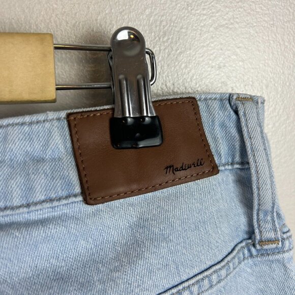 Madewell Slim Demi-Boot Jeans Size 33 Petite Bellmeade Light Wash High Rise - Picture 9 of 12